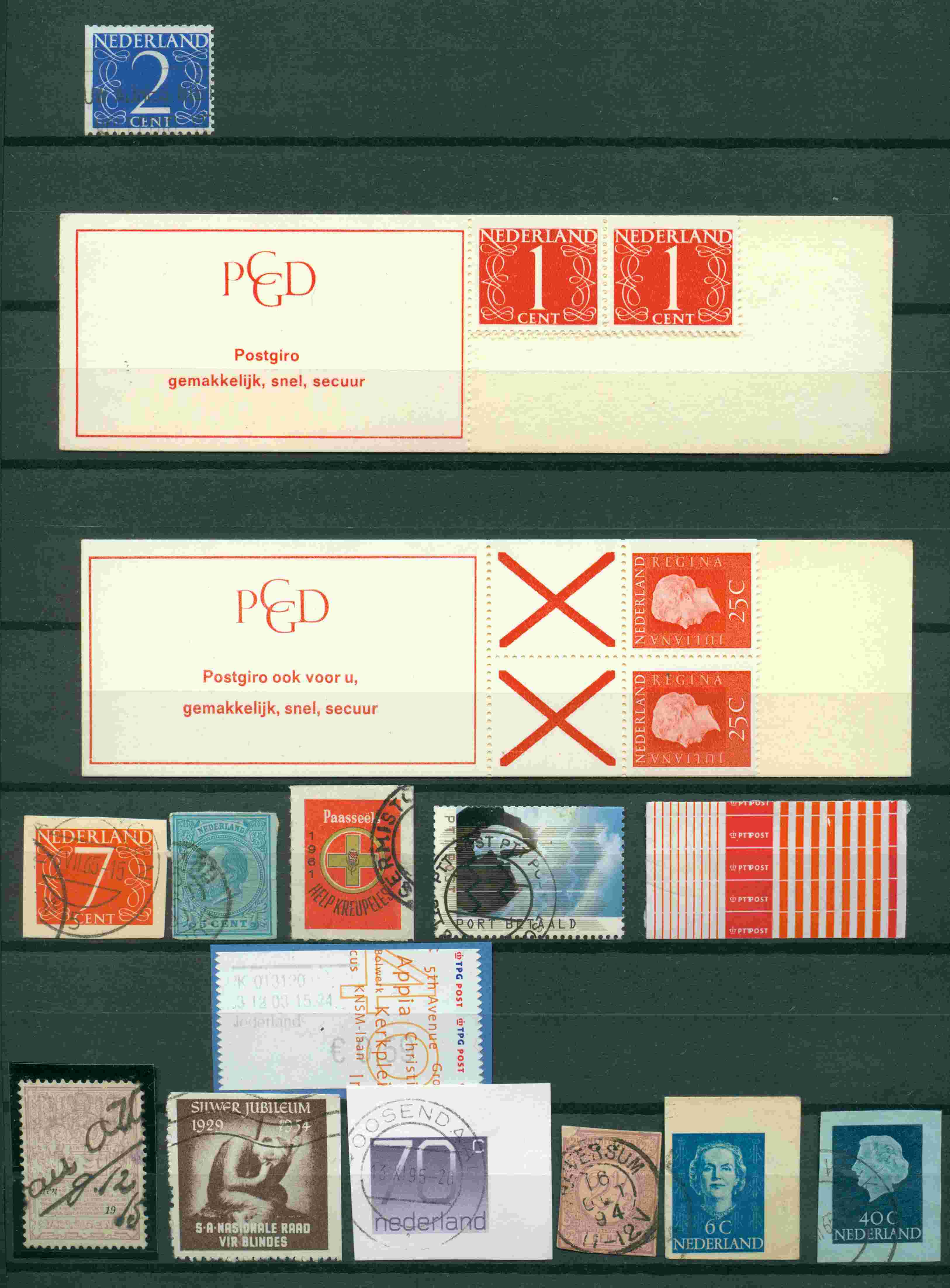 Niederlande Briefstücke, Privatpost